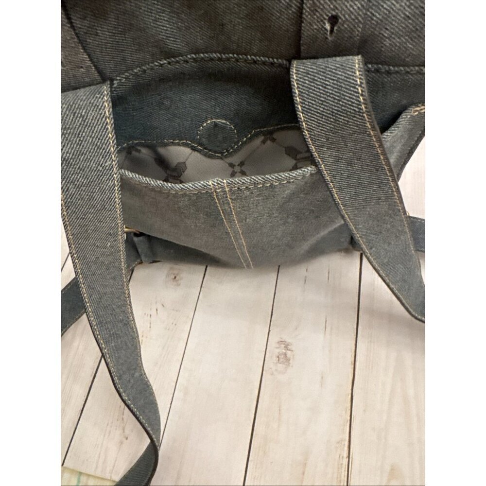 Aimee Kestenberg Denim Blue Backpack With Top Handle 10.5”x10”x4” EUC - Picture 6 of 8